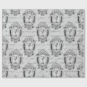 アンティークフランスのワインエンブレム ラッピングペーパー (フラット)