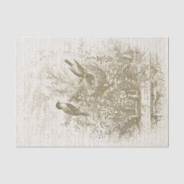 アンティークフランスのヴィンテージバーズネスト金ゴールドベージュ 薄葉紙