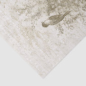 アンティークフランスのヴィンテージバーズネスト金ゴールドベージュ 薄葉紙 (詳細)