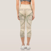 アンティークフランスのヴィンテージ世界地図17世紀HWC カプリレギンス (裏面)