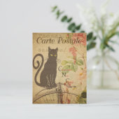 アンティークフランスの子猫はがき ポストカード (スタンド正面)