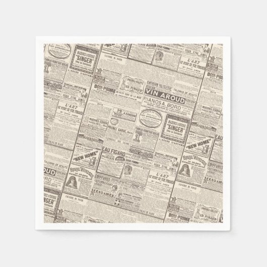 アンティークフランスの広告 – 女性向け製品 スタンダードカクテルナプキン (正面)