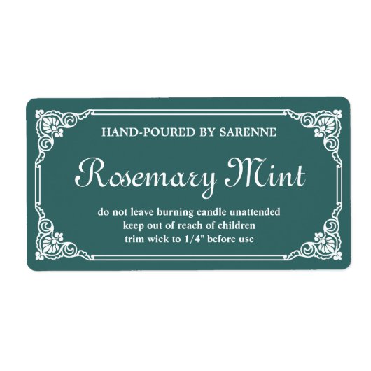 アンティークフランスの縁どキャンドルラベルテンプレート ラベル (正面)