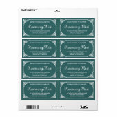 アンティークフランスの縁どキャンドルラベルテンプレート ラベル (フルシート)