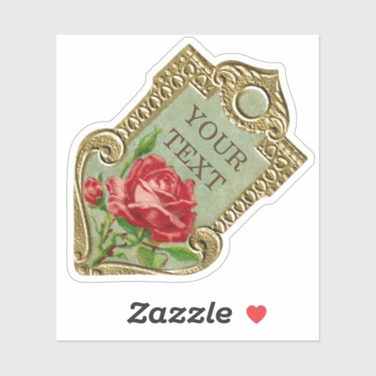 アンティークフランスの香料バラ シール (シート)