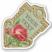 アンティークフランスの香料バラ シール (正面)