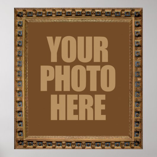 アンティークフレームとYOUR PHOTOポスター ポスター (正面)