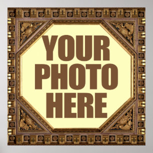 アンティークフレームとYOUR PHOTOポスター ポスター