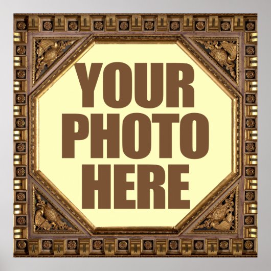アンティークフレームとYOUR PHOTOポスター ポスター (正面)
