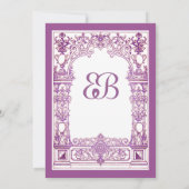 アンティークフレームの招待状 招待状 (裏面)