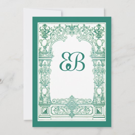 アンティークフレームの招待状 招待状 (裏面)