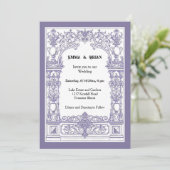 アンティークフレームの招待状 招待状 (スタンド正面)