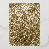 アンティークフレームブラックイ結婚スラーム金ゴールド 箔招待状 (裏面)