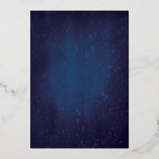 アンティークフレームブルー結婚したクリスマスフォト 箔シーズンカード (裏面)