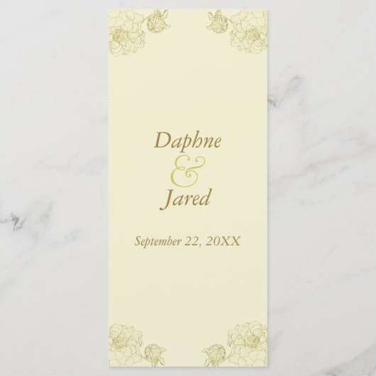 アンティークフレームメニューラックカード メニュー (裏面)