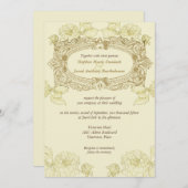 アンティークフレーム結婚式招待状 招待状 (正面/裏面)