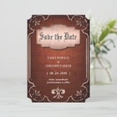 アンティークフレーム、古いヴィンテージ保存日付 セーブザデート (スタンド正面)