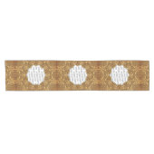 アンティークフレームI +あなたの画像&バックガー。 ショートテーブルランナー (横)