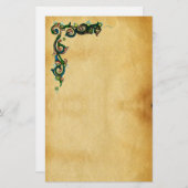 アンティークフロレンチン羊皮紙 便箋 (正面/裏面)