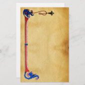 アンティークフロレンチン羊皮紙 便箋 (正面/裏面)