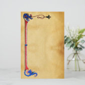 アンティークフロレンチン羊皮紙 便箋 (スタンド正面)