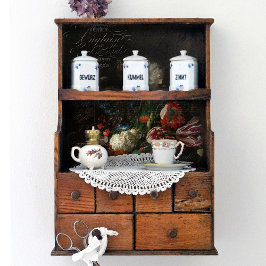 アンティークフローラとフランスのスクリプトの分離 薄葉紙