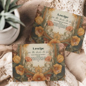 アンティークフローラアールヌーボーブライダルシャワー エンクロージャーカード