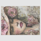 アンティークフローラコラージュメスポートレートデカップージ 薄葉紙 (正面)