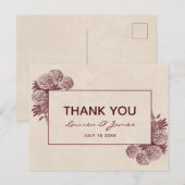 アンティークフローラサンキューIレトロ植物学 ポストカード (正面/裏面)