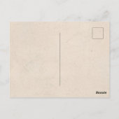 アンティークフローラサンキューIレトロ植物学 ポストカード (裏面)