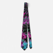 アンティークフローラジャングルブラックゼブラストライプグランジ ネクタイ (正面)