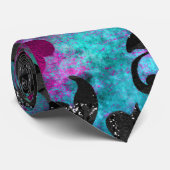 アンティークフローラジャングルブラックゼブラストライプグランジ ネクタイ (ロール)