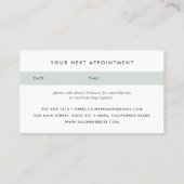 アンティークフローラセージグリーンストライプ |アポイントメント 予約カード (裏面)