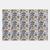 アンティークフローラタイル ラッピングペーパーシート (正面3)