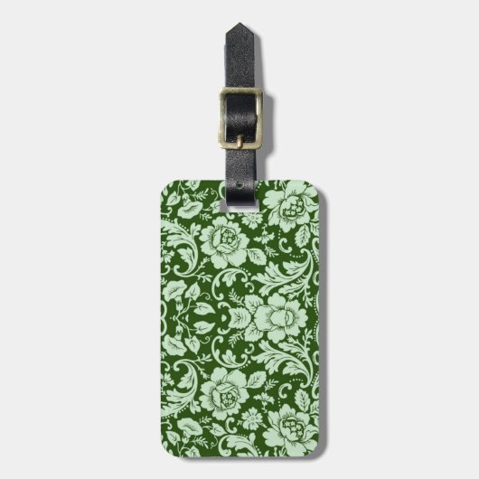 アンティークフローラダマスク ラゲッジタグ (正面縦)