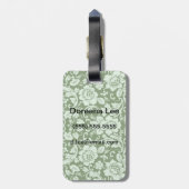 アンティークフローラダマスク ラゲッジタグ (裏面縦)