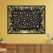 アンティークフローラテーブルカーペットイラストレーション キャンバスプリント (インサイチュ (リビング))