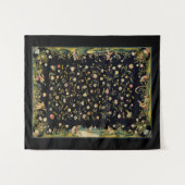 アンティークフローラテーブルカーペットイラストレーション タペストリー (正面(横))