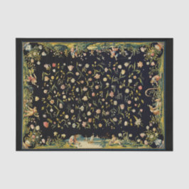 アンティークフローラテーブルカーペット 薄葉紙