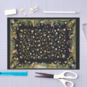 アンティークフローラテーブルカーペット 薄葉紙 (クラフト)