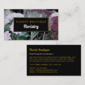 アンティークフローラデザイン、フローリィ 名刺 (正面/裏面)