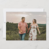 アンティークフローラピンクエバーグリーンリハーサルディナー 招待状 (裏面)