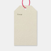 アンティークフローラブライダルシャワーカスタムモノグラム ギフトタグ (裏面)