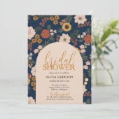 アンティークフローラブライダルシャワー招待 招待状 (スタンド正面)