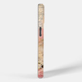 アンティークフローラ名前をカスタムするスクラップブックコラージピンク Case-Mate iPhoneケース (裏面 / 右)