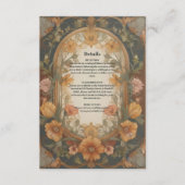 アンティークフローラ結婚アールヌーボー エンクロージャーカード (正面)