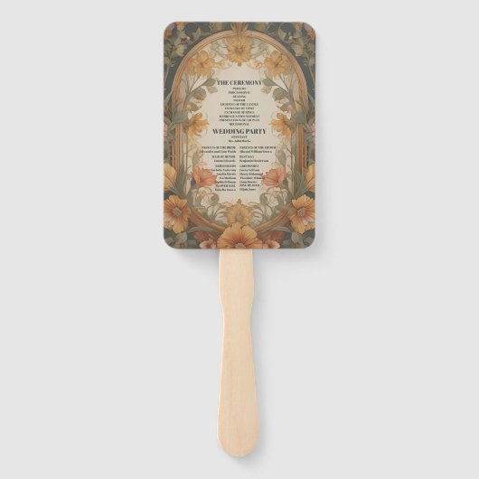 アンティークフローラ結婚アールヌーボー ハンドファン (裏面)