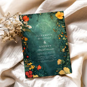 アンティークフローラ結婚アールヌーボー 招待状