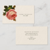 アンティークフローラ美容師名刺テンプレート 名刺 (正面/裏面)