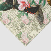 アンティークフローラ蝶 薄葉紙 (詳細)